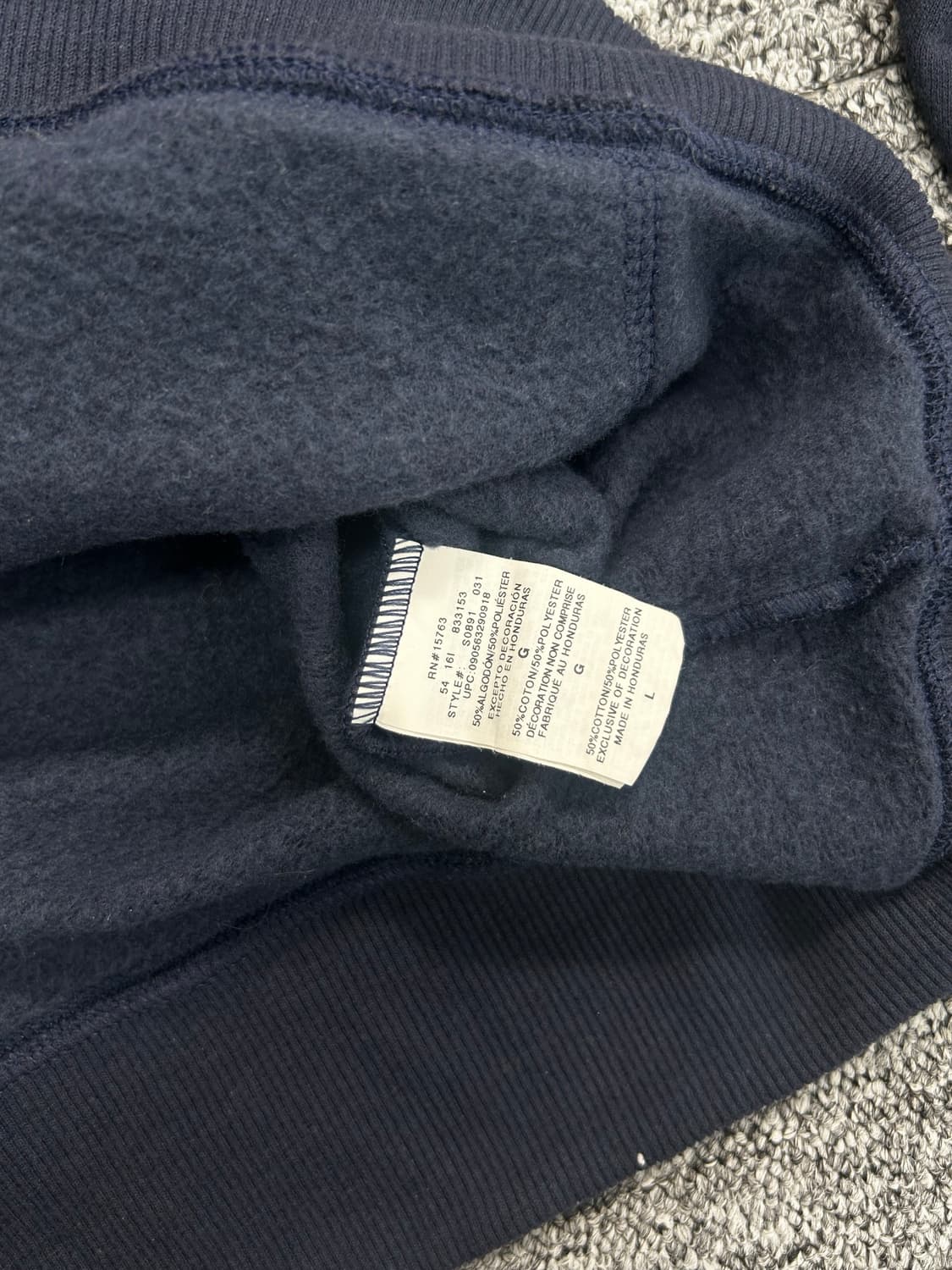 챔피온 네이비 스몰로고 어센틱 후드집업 L 상품이미지8