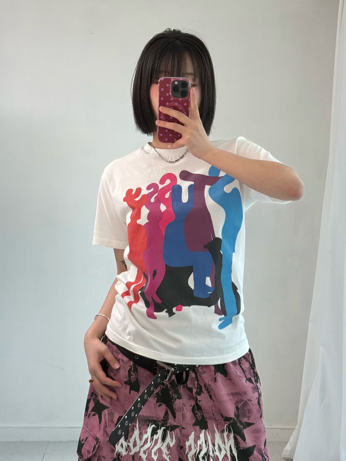 00‘s 스투시 usa 피플 로고 반팔티 상품이미지1