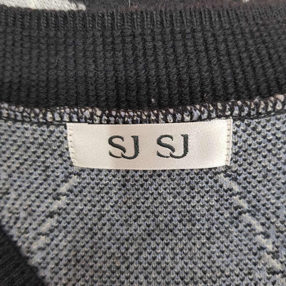 한섬 SJSJ 2022 아가일 니트 베스트 F사이즈 상품이미지7