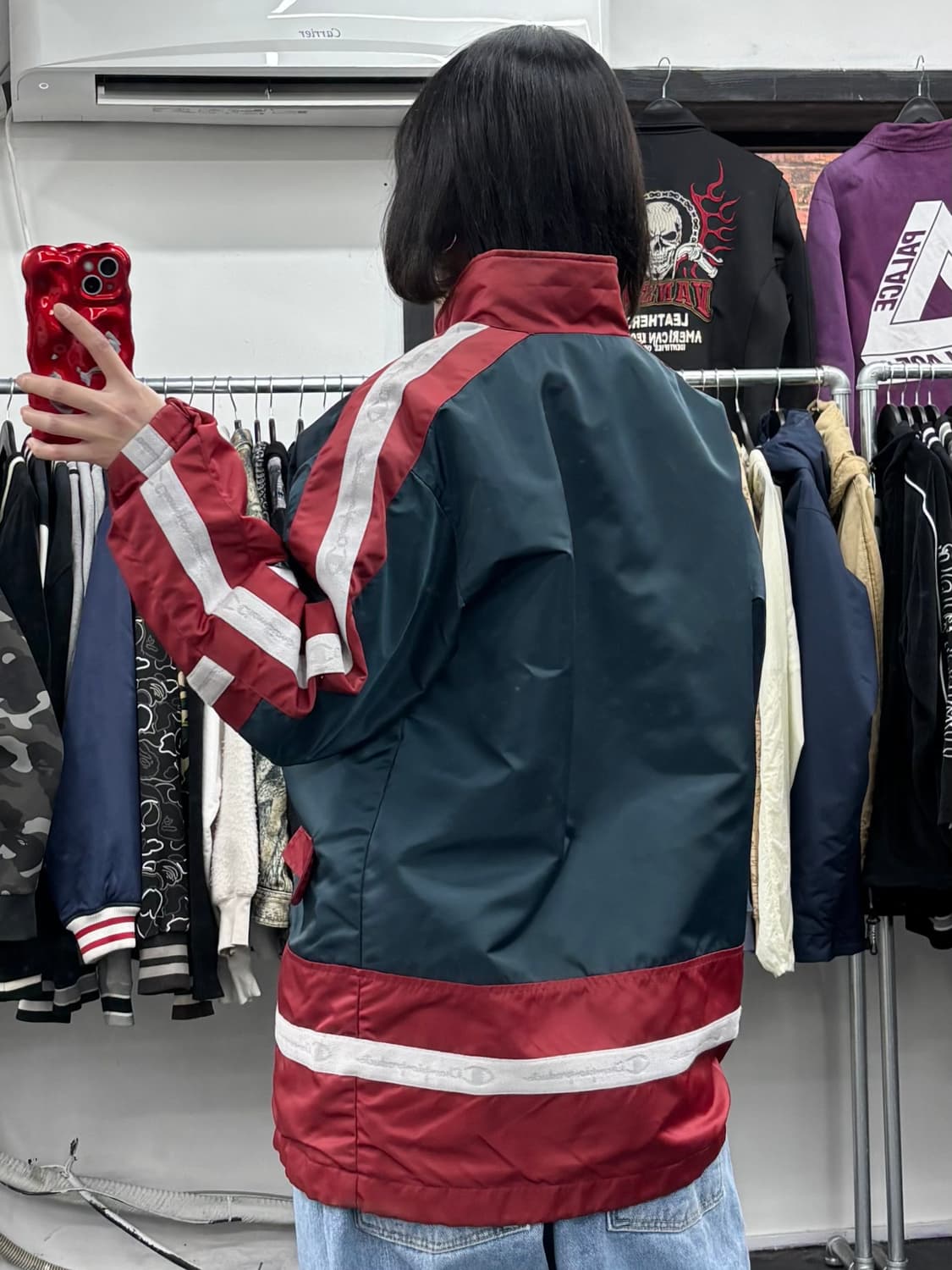 챔피온 올드스쿨 오버핏 바람막이 상품이미지4