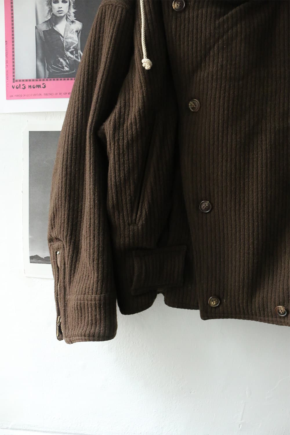 빈티지 후드 더블 브레스티드 자켓 상품이미지5