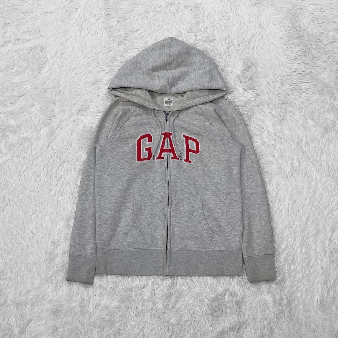 갭 GAP 스펠 로고 후드집업 그레이 상품이미지2