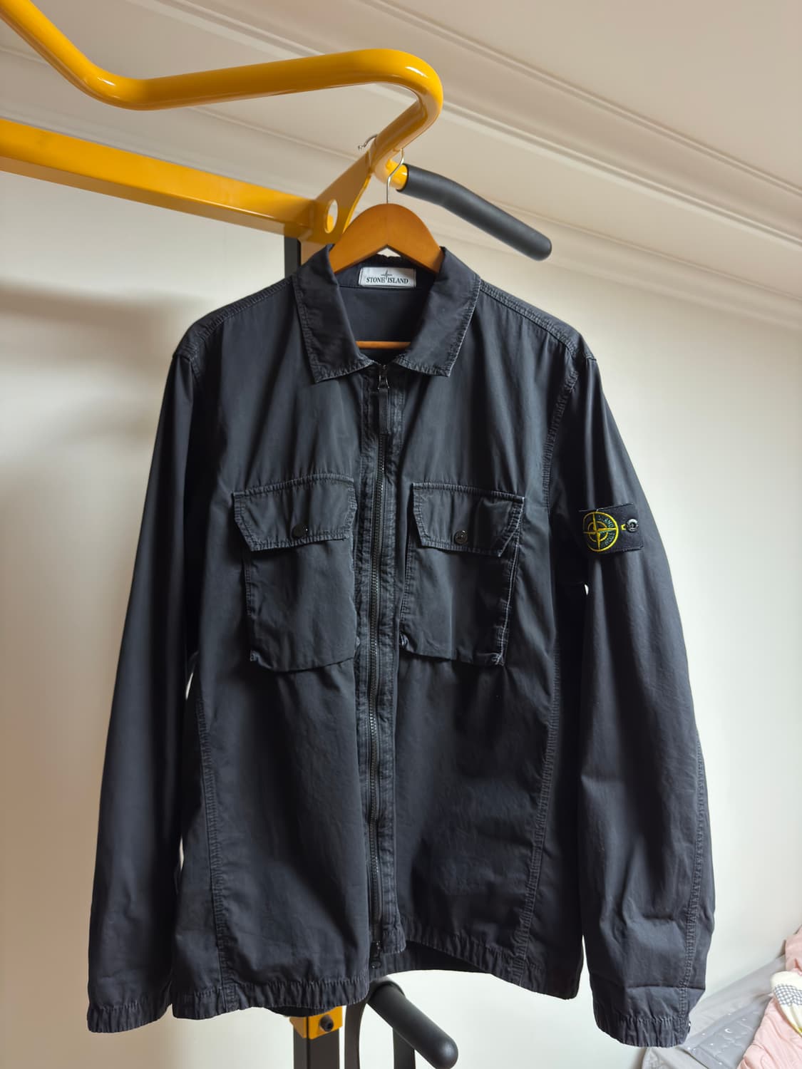 스톤아일랜드 올드이펙트 오버셔츠 21FW (블랙  XL) 상품이미지2