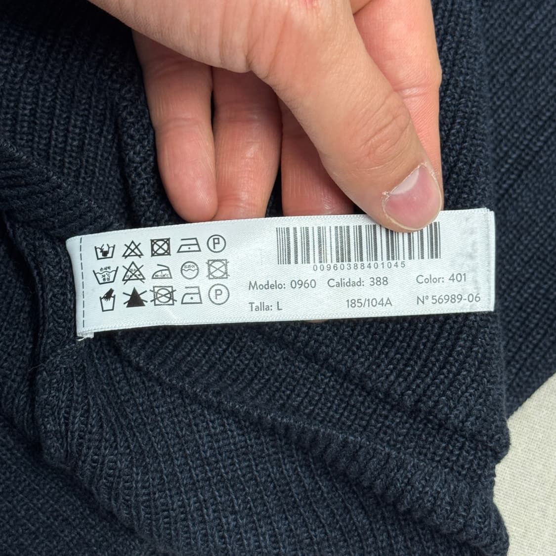 마시모두띠 블루블랙 카라 가디건 L(105) 상품이미지6