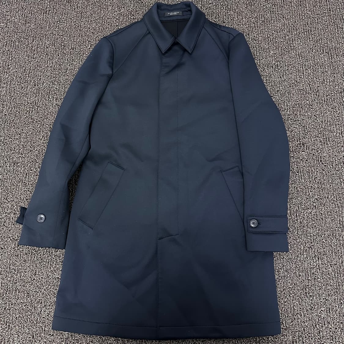 ZARA MAN 자라 남성 롱 코트 네이비 상품이미지1