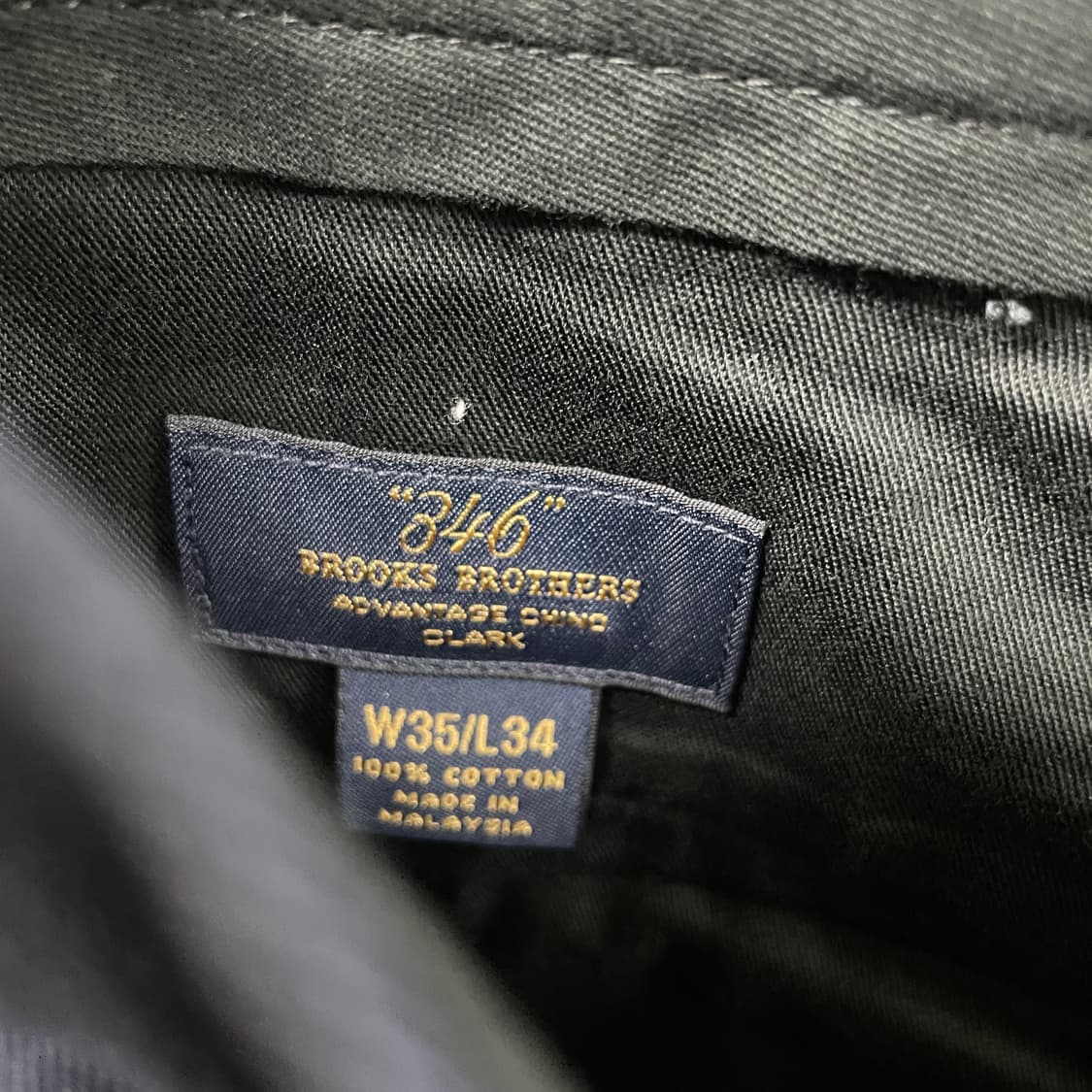 브룩스브라더스 치노 팬츠 네이비 W35 L34 상품이미지5