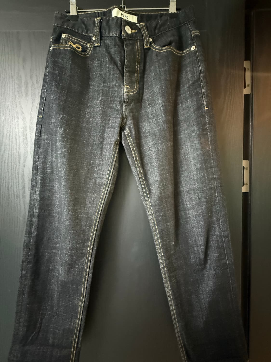 플랙 레귤러 라이즈 크롭 스트레이트 데님 상품이미지1