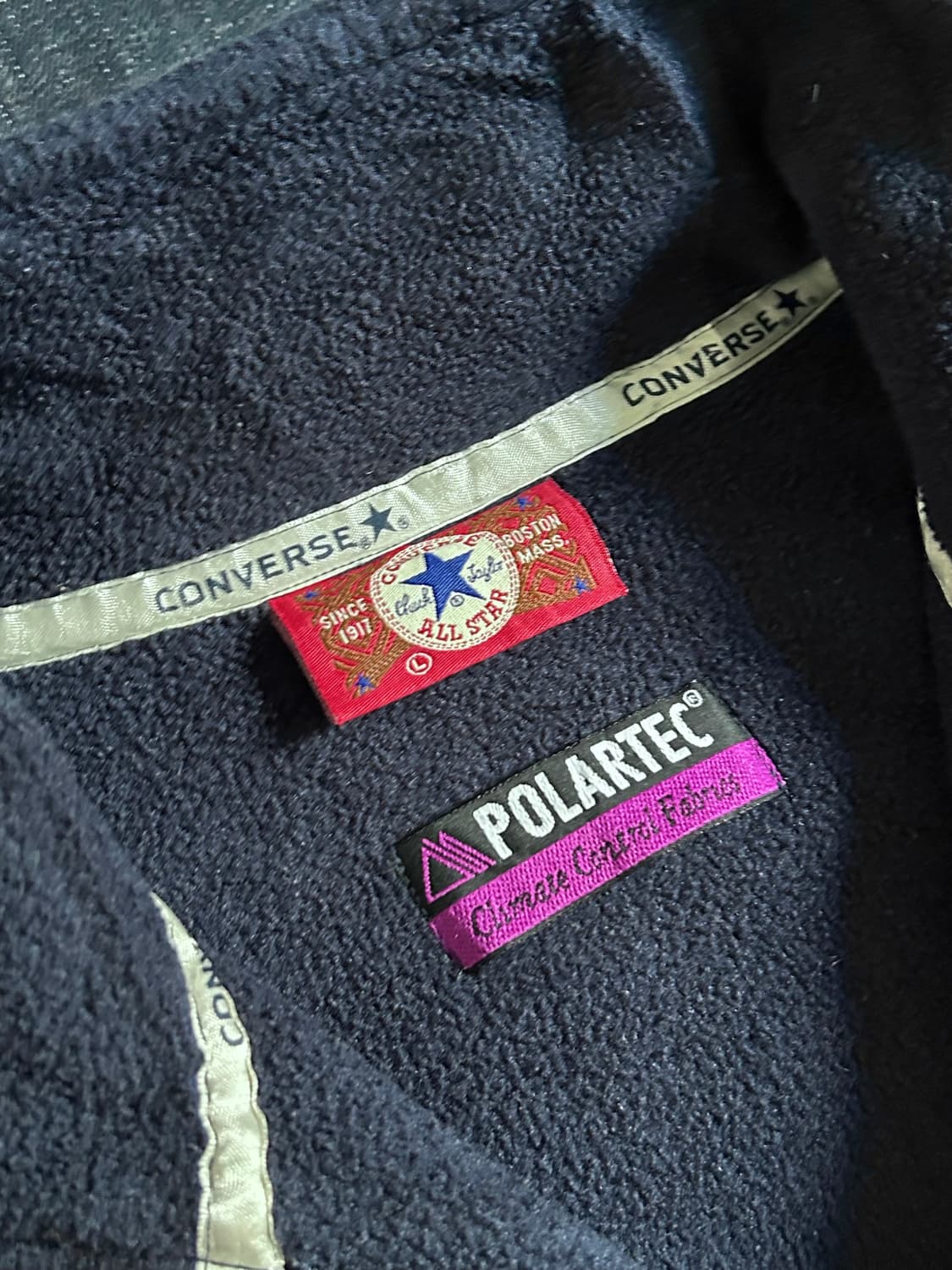 90s 컨버스 폴라텍 하프집 풀오버 플리스 상품이미지5