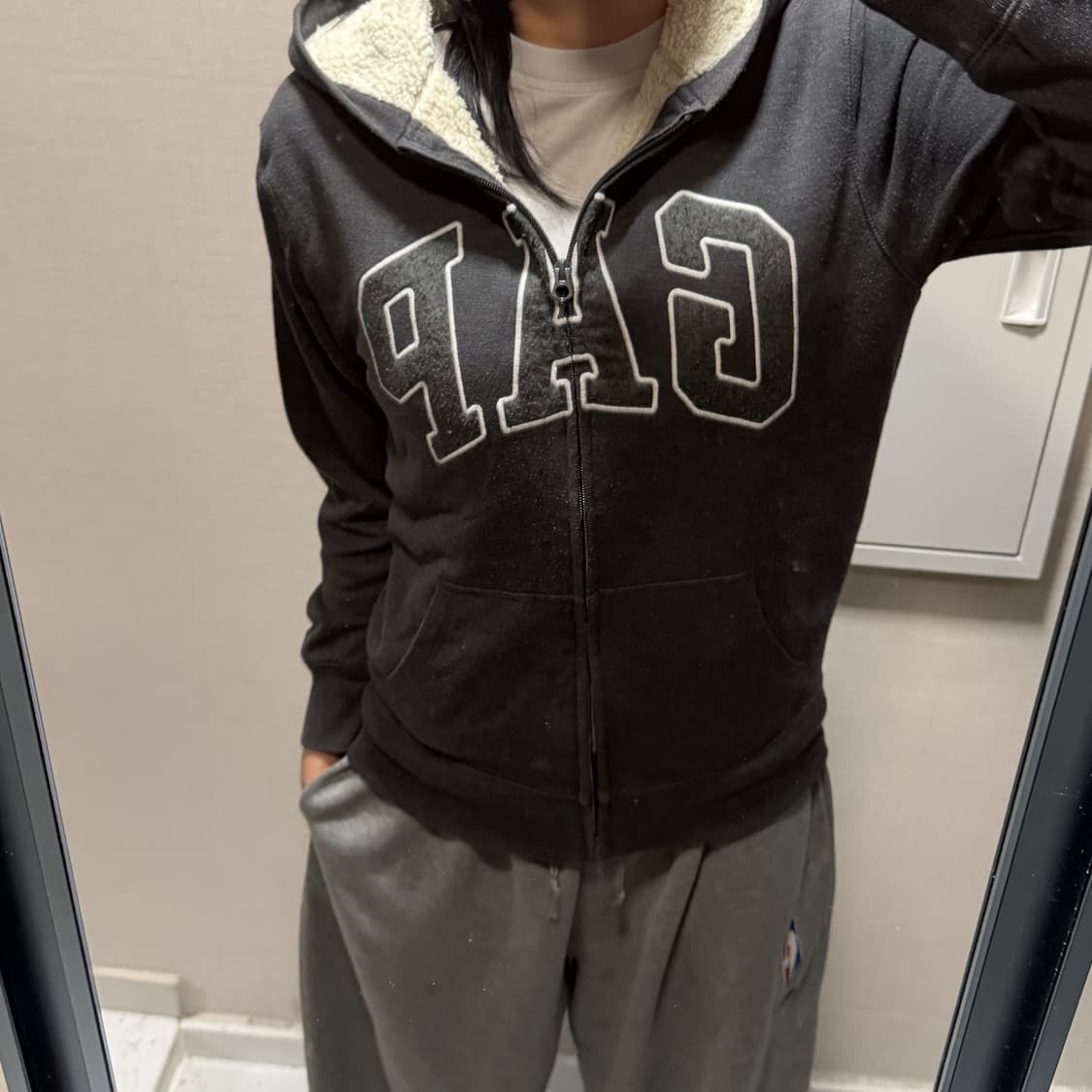 갭 그레이 양털 키즈 2xl 상품이미지1