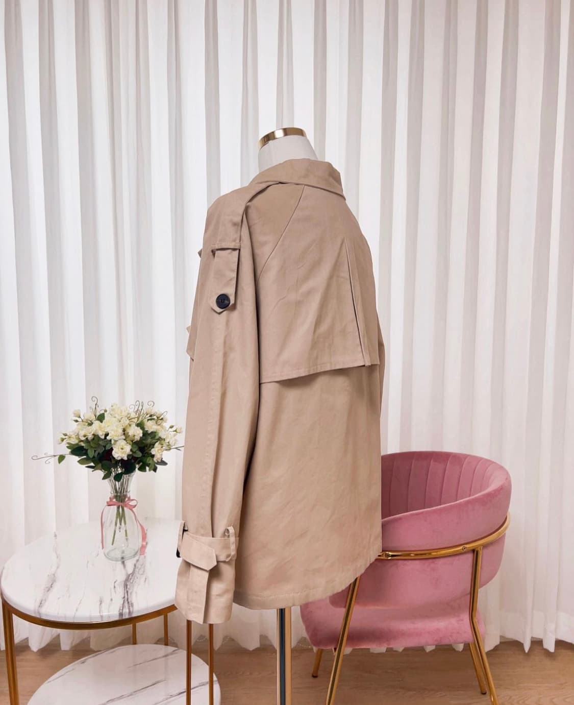 여성 숏 트렌치자켓 상품이미지6