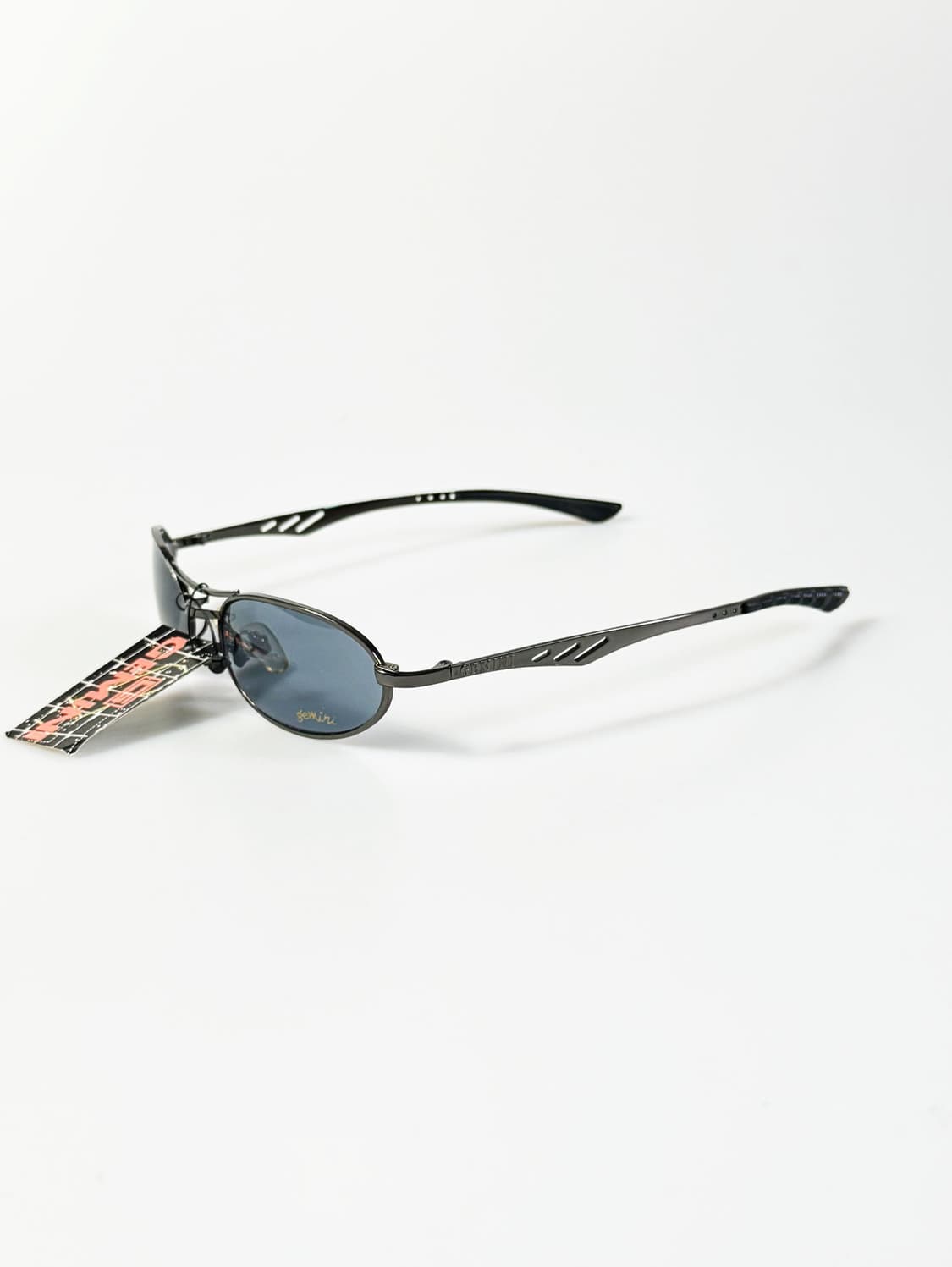 90s GEMINI 투브릿지 건메탈 슬림 오벌 빈티지 선글라스 상품이미지3