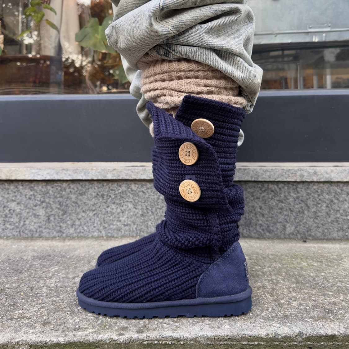 2000s Y2K 니트 카디 어그 부츠 상품이미지7