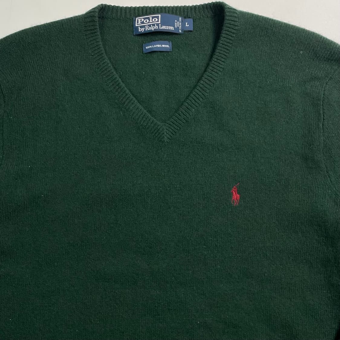 폴로 랄프로렌 램스울 그린 니트 상품이미지2