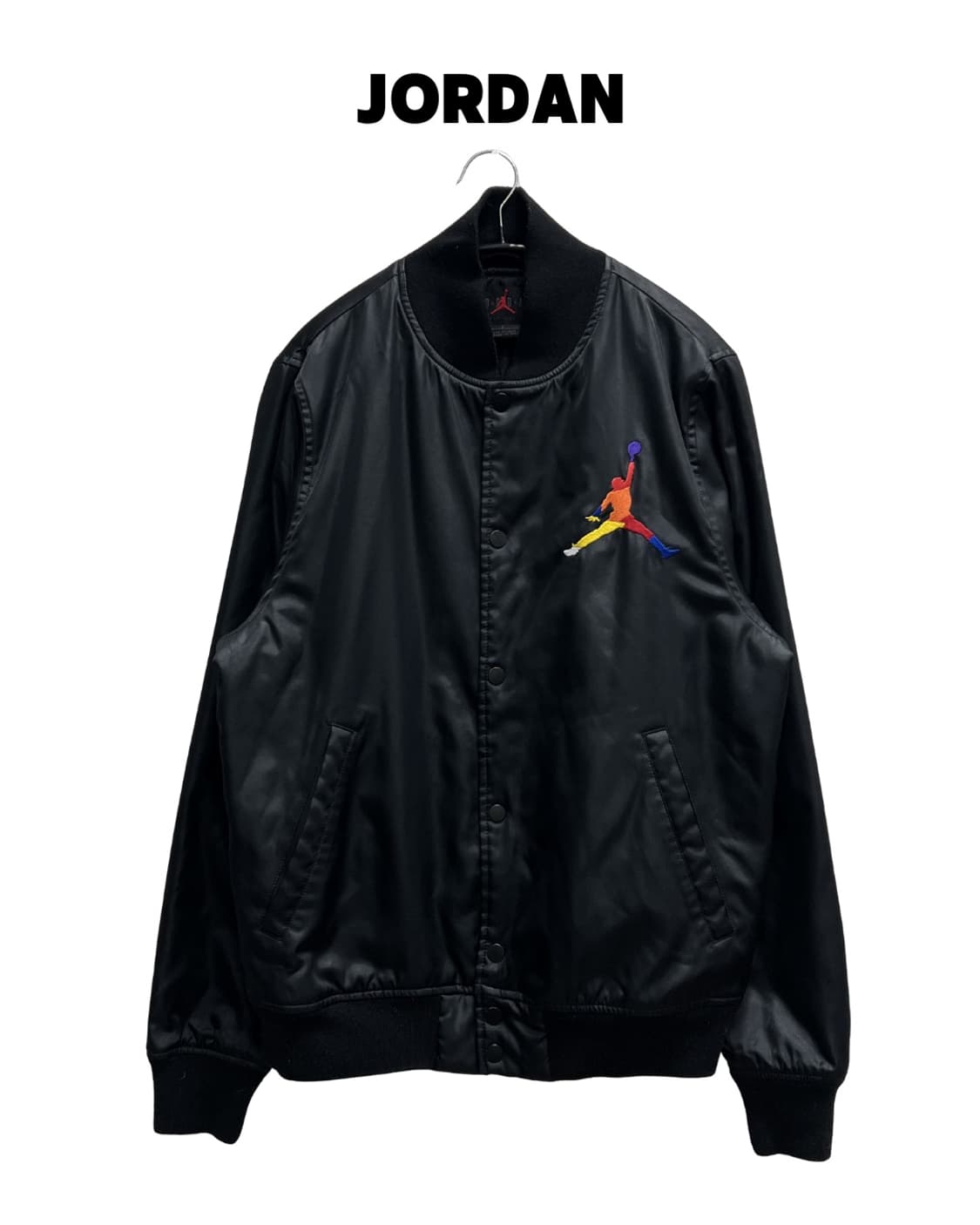 나이키 조던 DNA 점프맨 사틴 바시티 자켓 블랙 상품이미지1