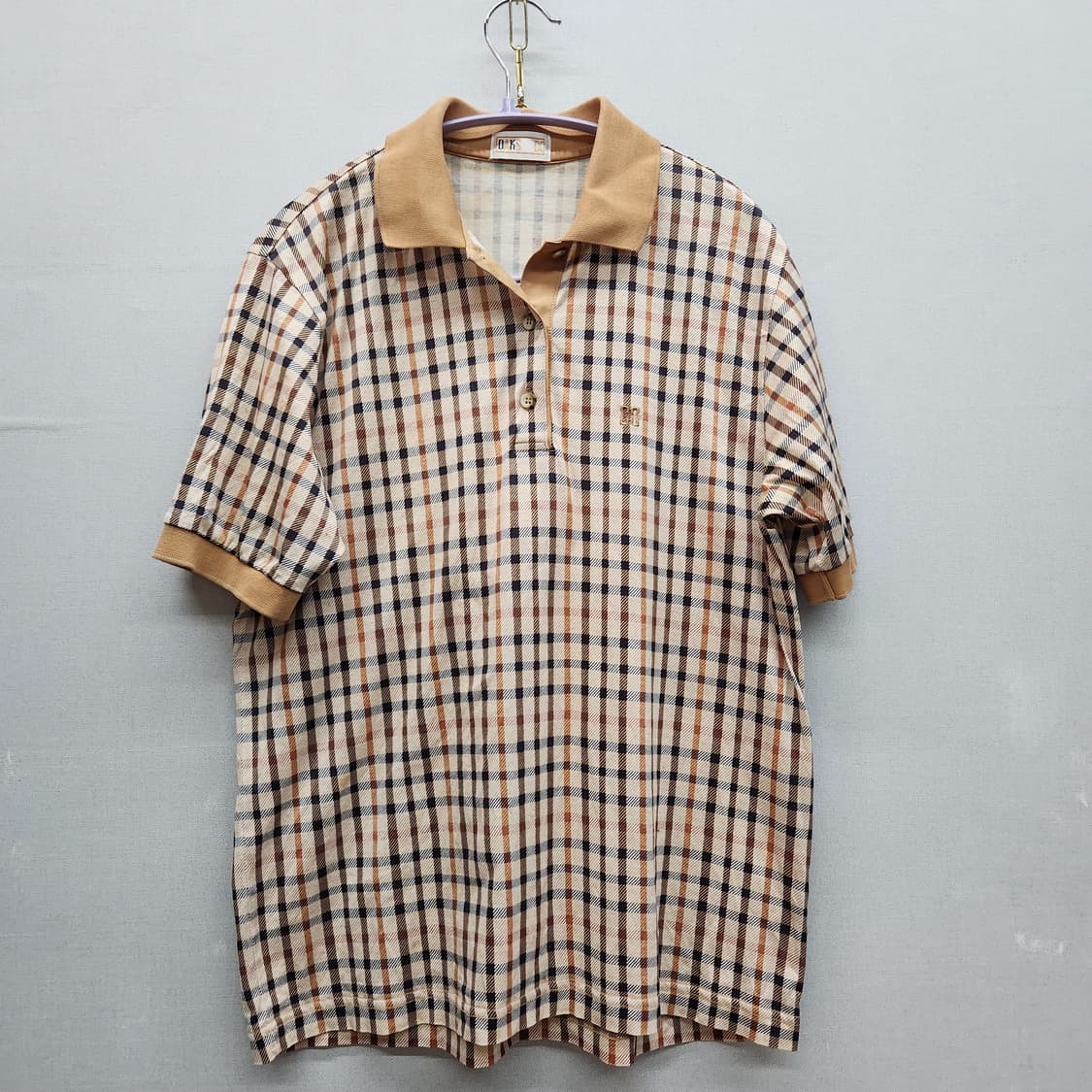 닥스골프 로고 시그니처 패턴 반팔카라 M 상품이미지1