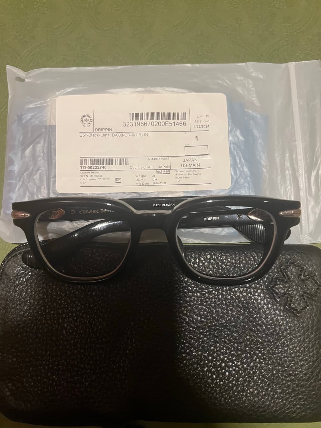 크롬하츠 드리핀 블랙 실버 안경 상품이미지1