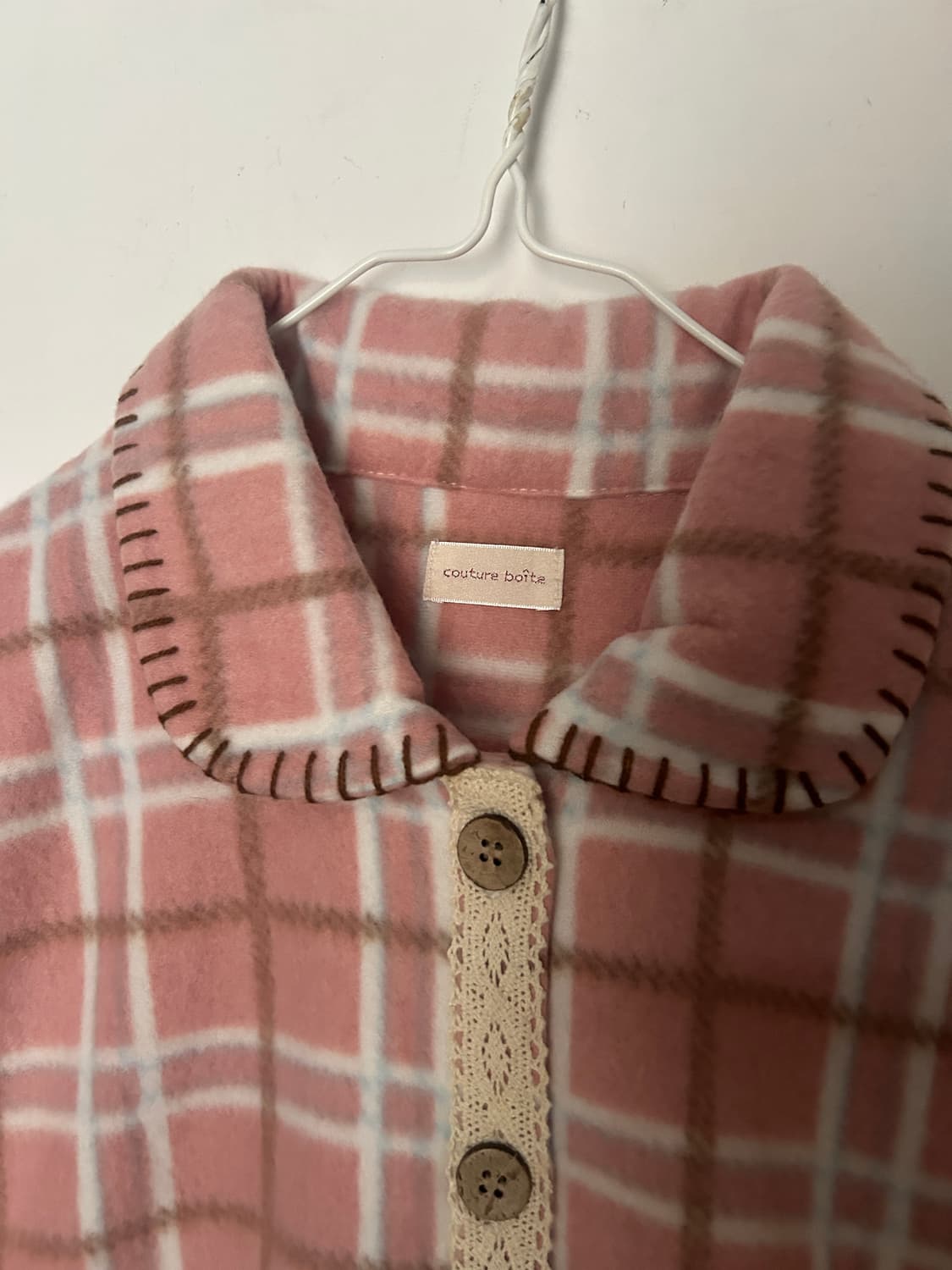 단추 레이스 후리스 상품이미지2