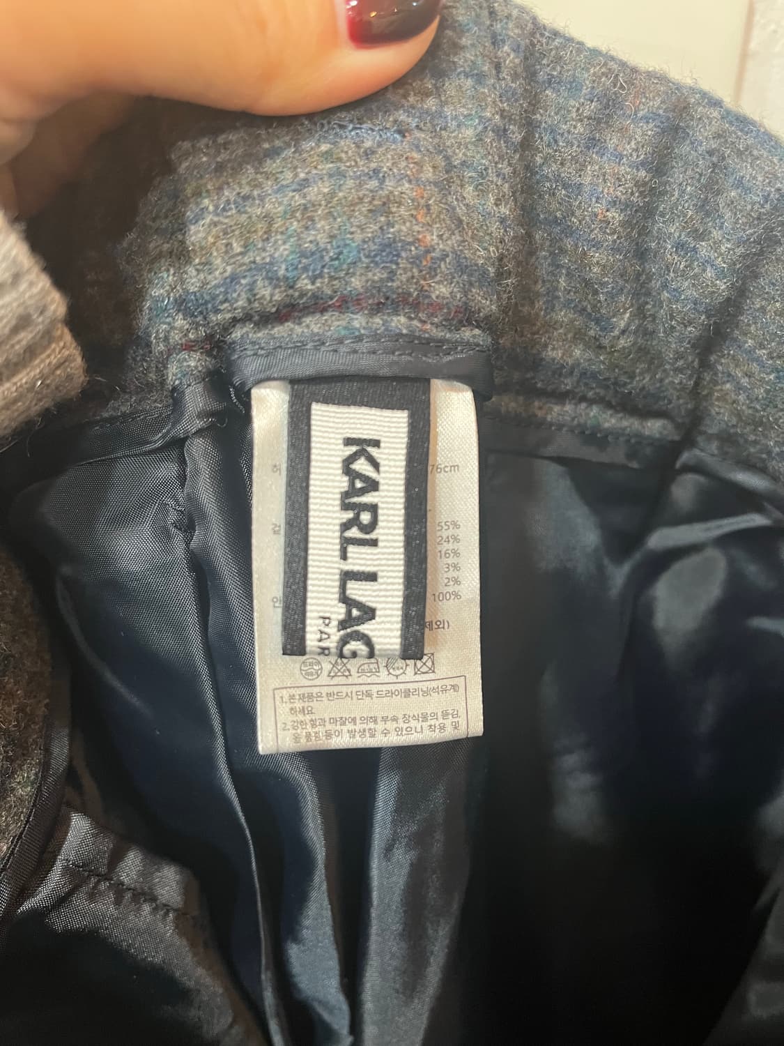 KARL LAGERFELD 빈티지 울 플리츠 스커트 상품이미지5