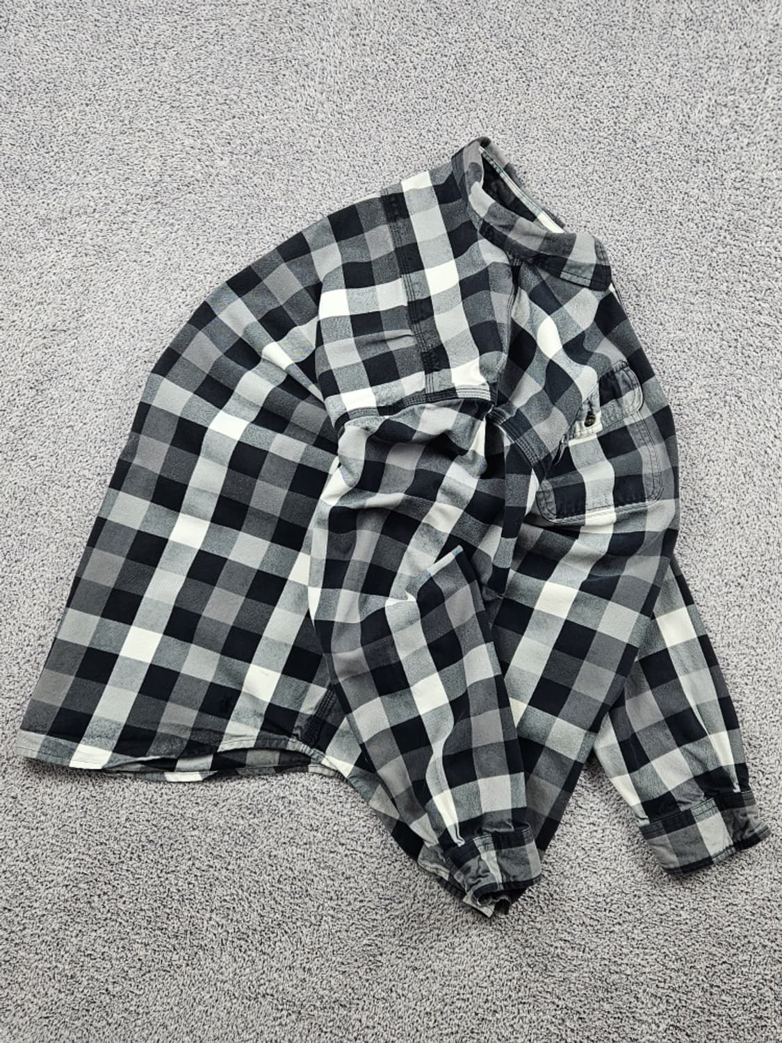 칼하트 체크 패턴 플란넬 롱 슬리브 워크 셔츠 ( L ) / 10327 상품이미지4