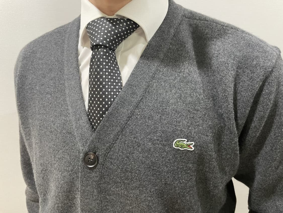 라코스테 헤비 울 니트 가디건 XL 110 차콜그레이 상품이미지2