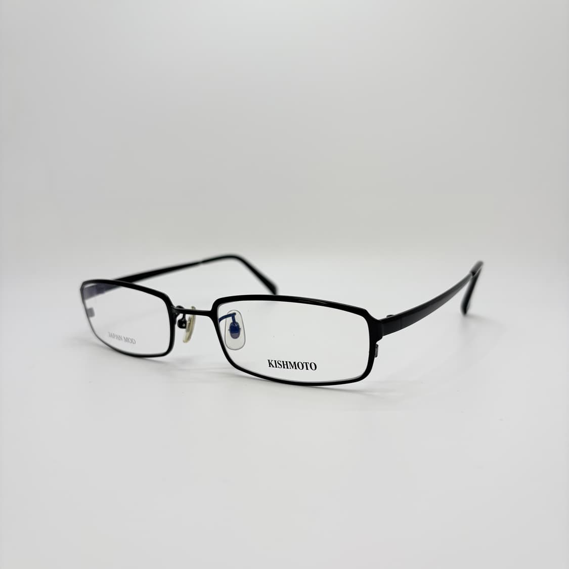 KISHMOTO 블랙 스퀘어 메탈테 빈티지안경 상품이미지1