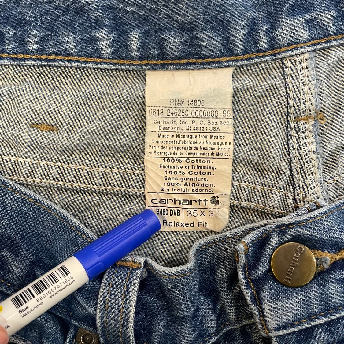 (36) Carhartt 칼하트 데님 쇼츠 반바지 상품이미지9