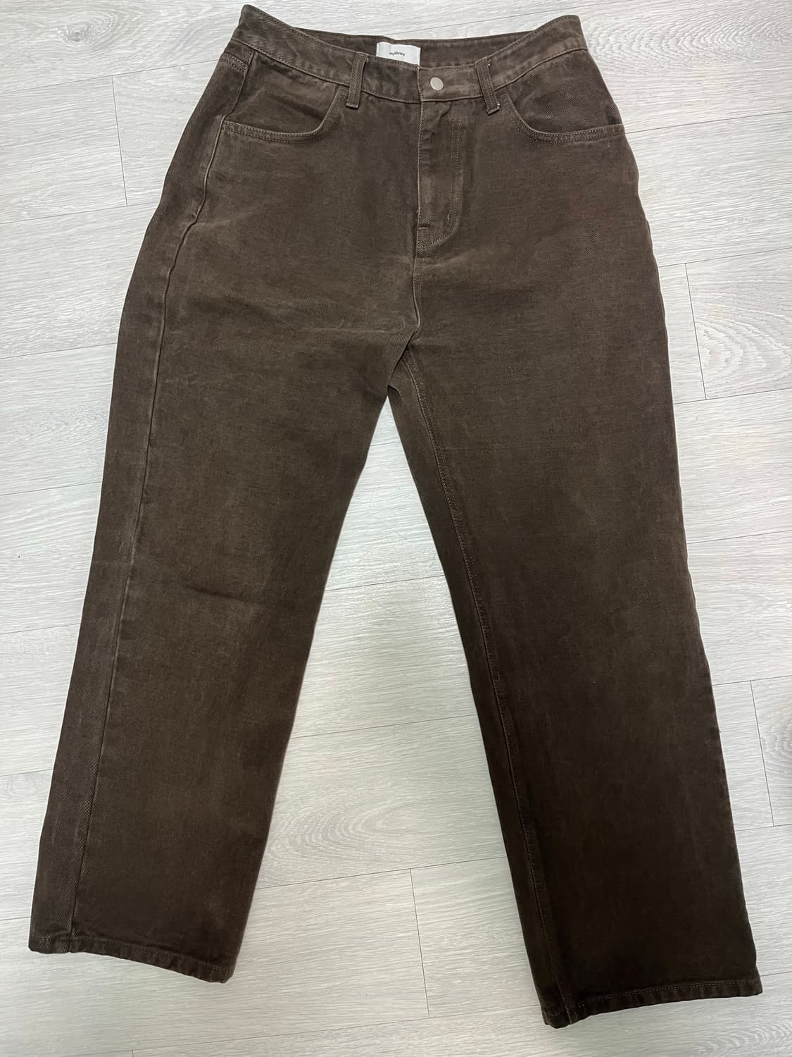 마이라이브러리 104 garment dyed pants brown (M) 상품이미지4