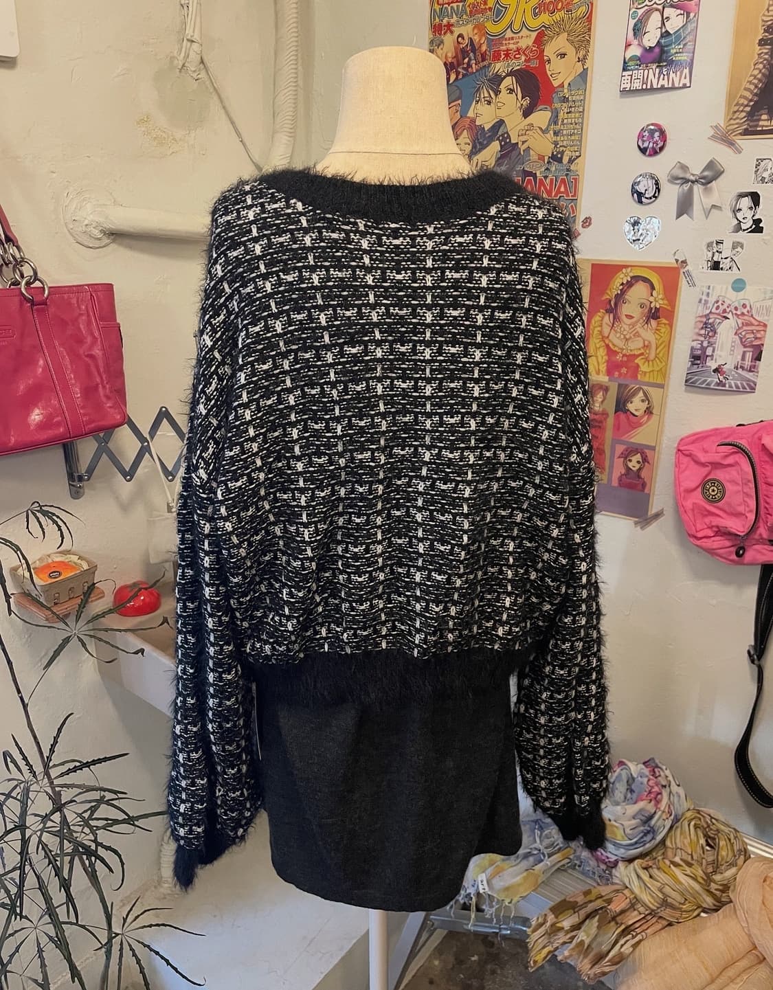 블랙 트위드 가디건 [무배] 상품이미지3