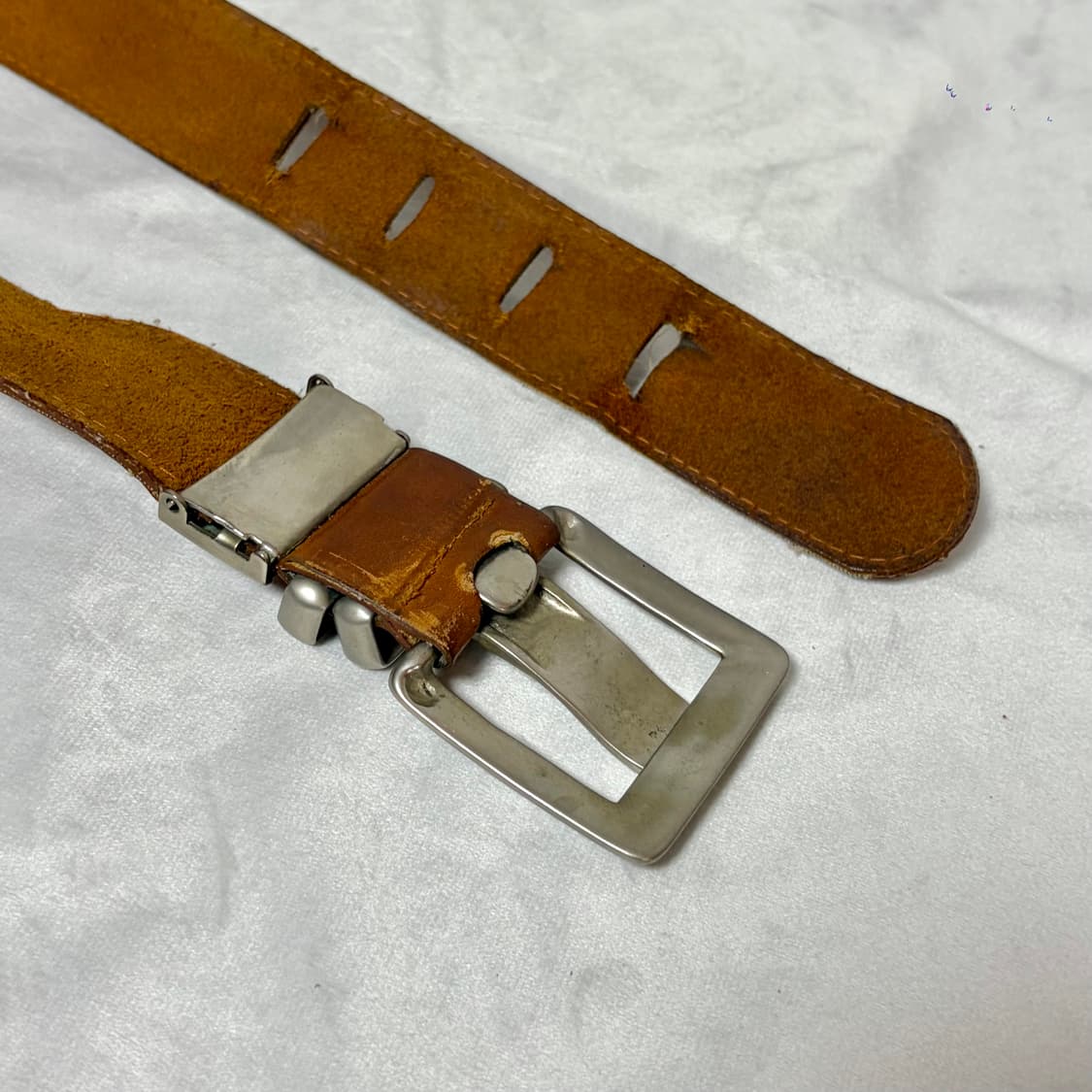 빈티지 라지 핀 버클 레더 벨트 상품이미지6