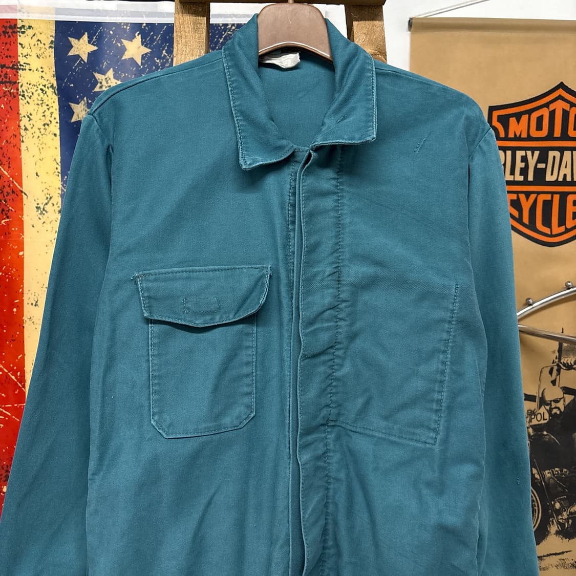 80~90s 프렌치 워크웨어 코튼트윌 커버올 점프수트 N984 상품이미지3