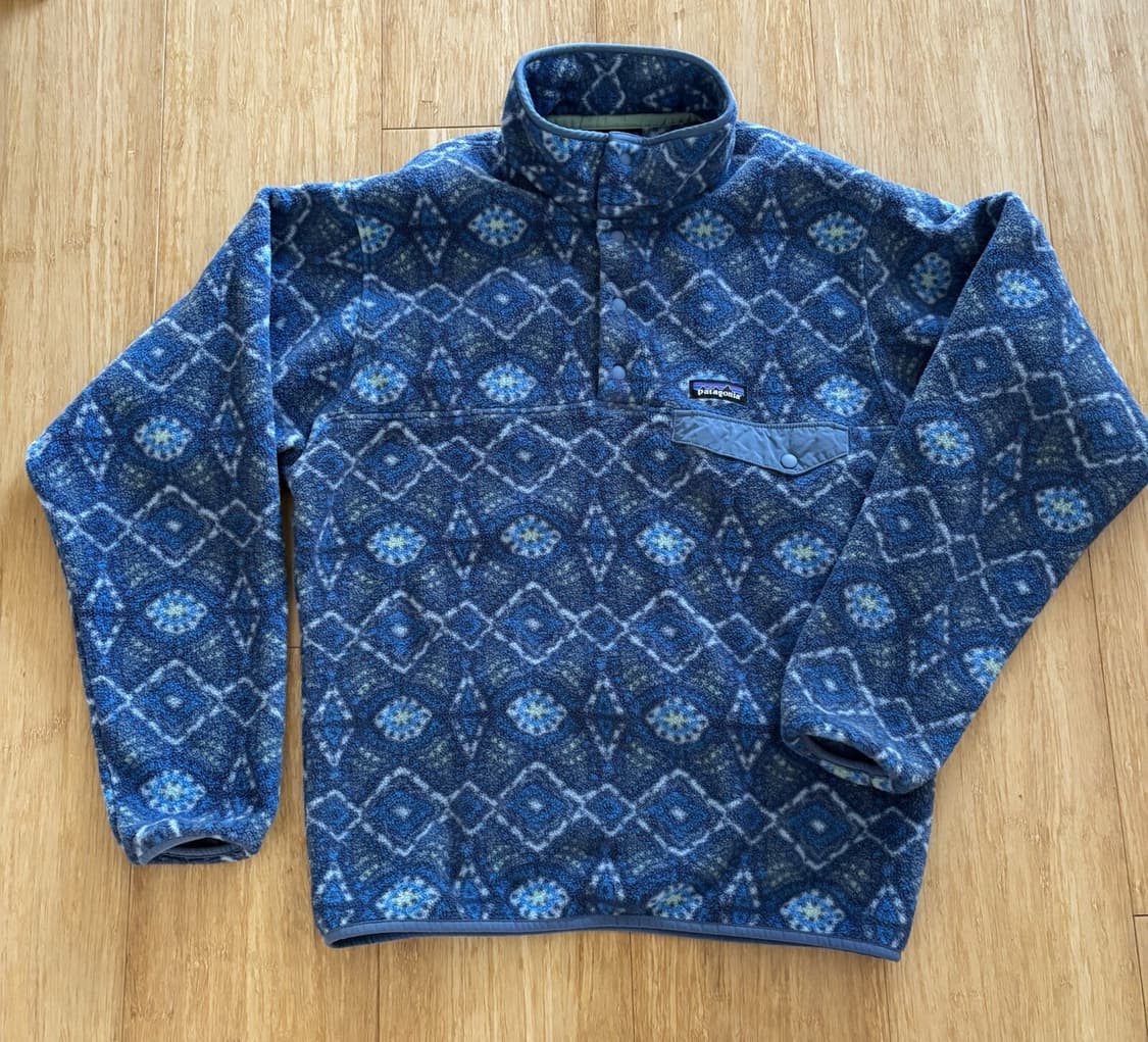 10s 파타고니아 신칠라 스냅-T 블루 아즈텍 패턴 상품이미지1