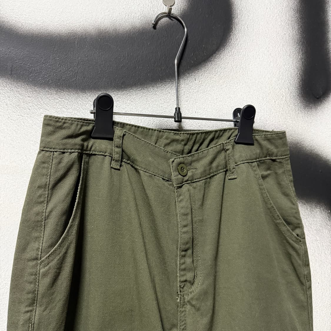 VTG 빈티지 코튼 와이드 카고 팬츠 카키 상품이미지3