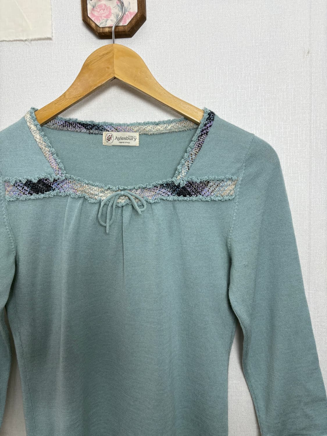 민트 넥 포인트 니트 상품이미지7