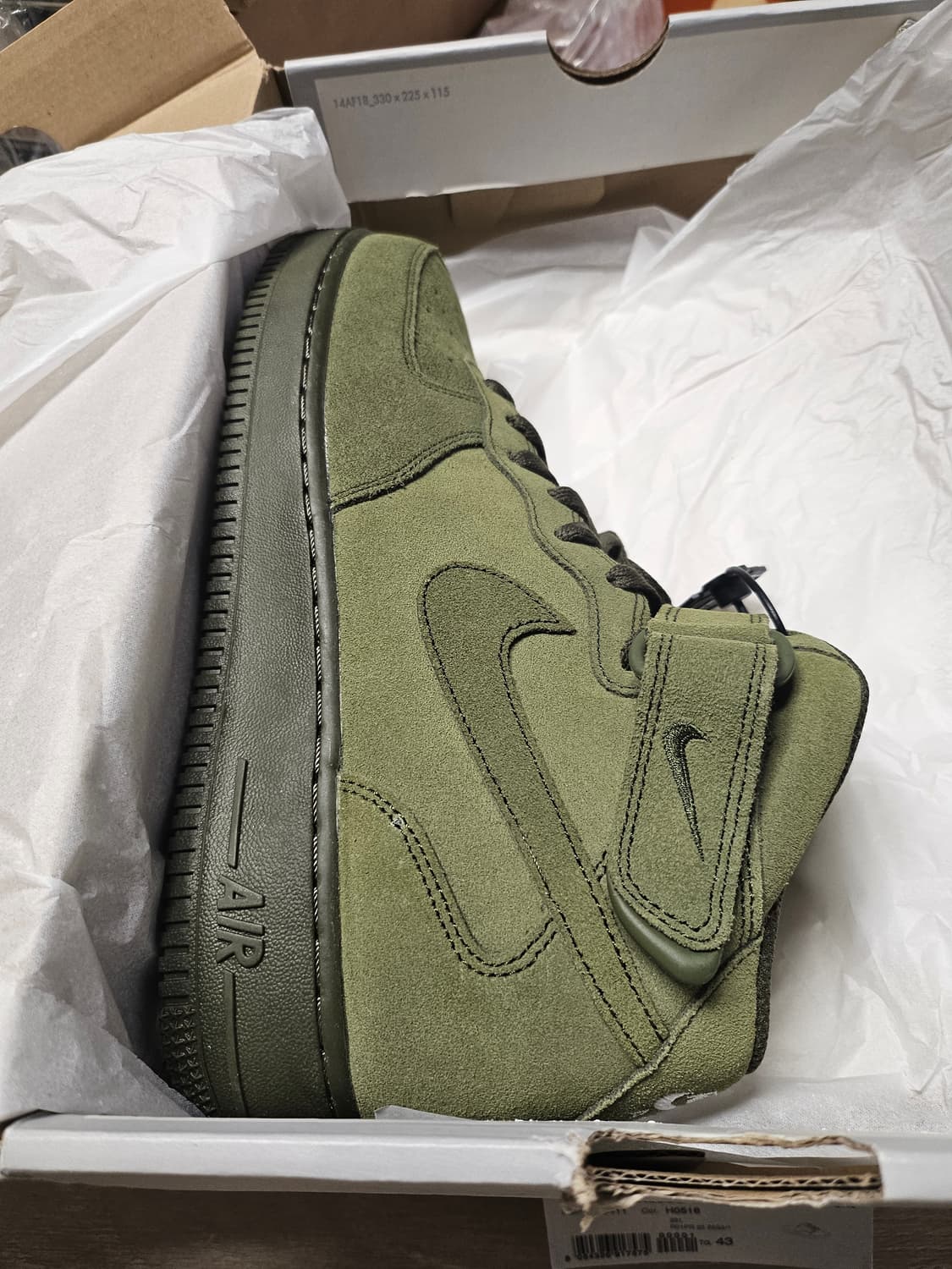 나이키 에어포스1 미드 07 리전그린 275 상품이미지4