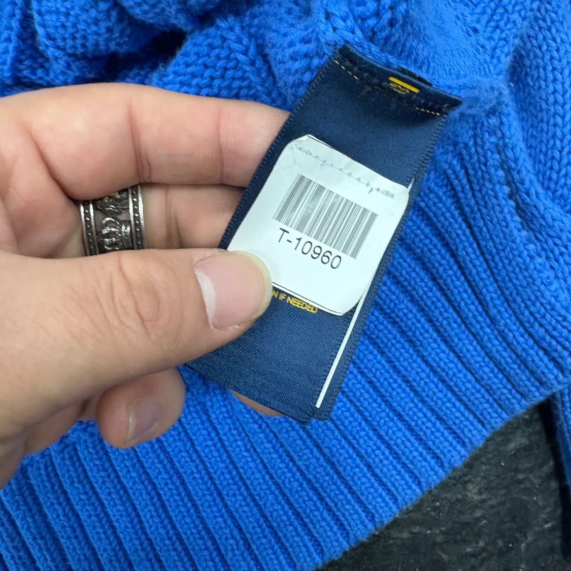 (90)폴로 랄프로렌 케이블 니트 블루 상품이미지5