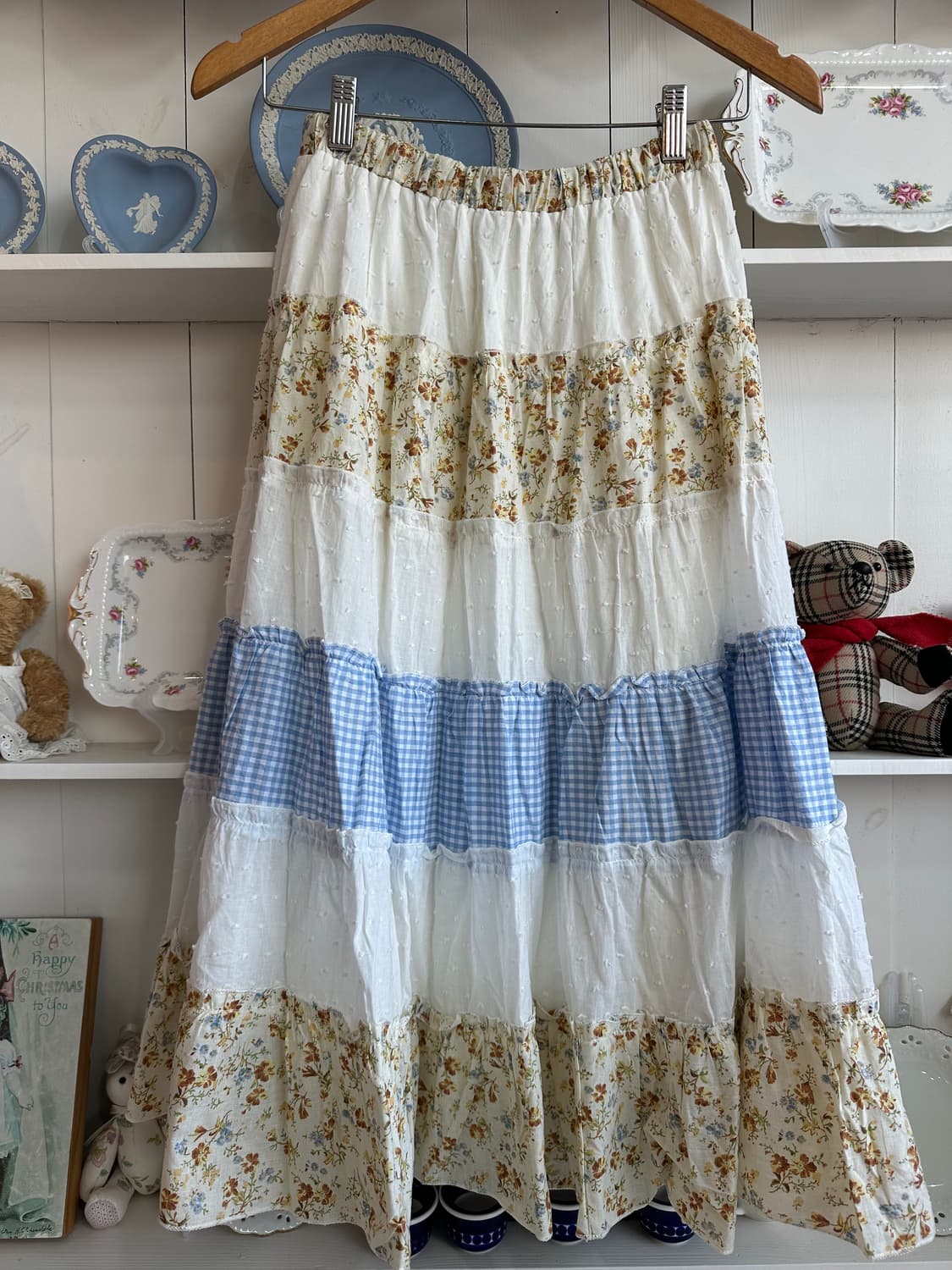 패치워크 롱 스커트 상품이미지3