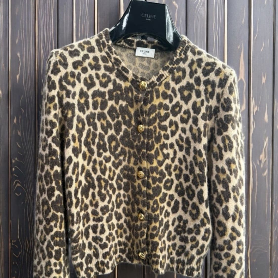 [수지님 착용] 셀린느 24fw 캐시미어 레오파드 가디건 상품이미지8