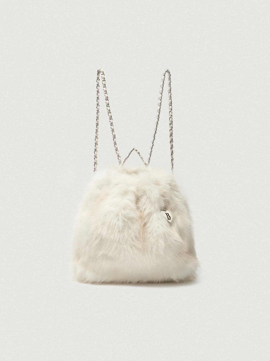 더바넷 퍼 백팩 Fur Drawstring Backpack_Ivory 상품이미지1
