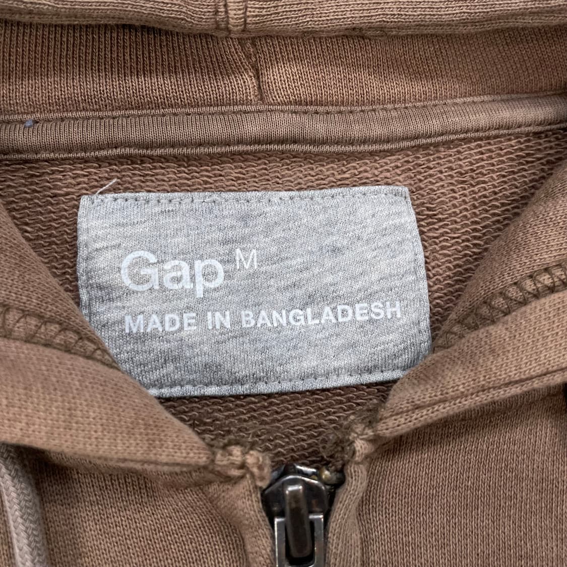 갭 Gap 스펠 로고 후드집업 브라운 상품이미지3