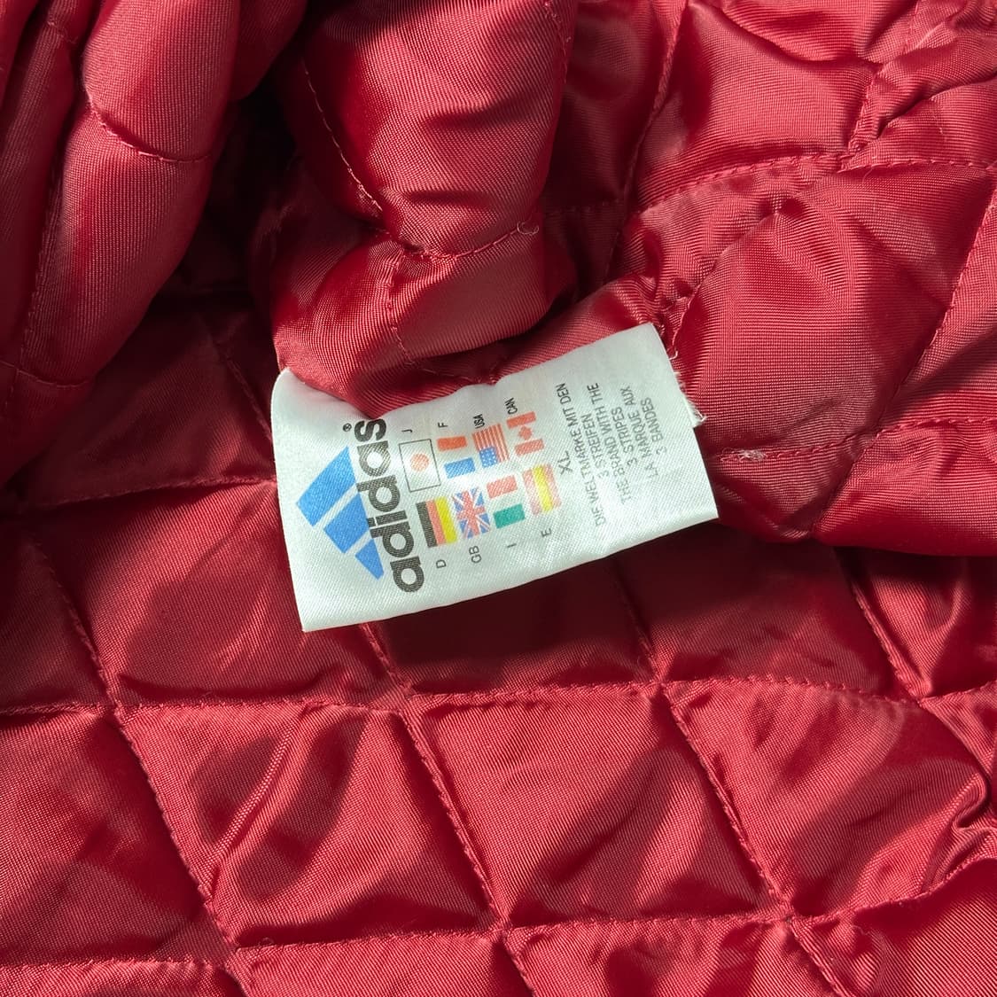 올드스쿨 아디다스 삼선 바람막이 자켓 버건디 상품이미지5