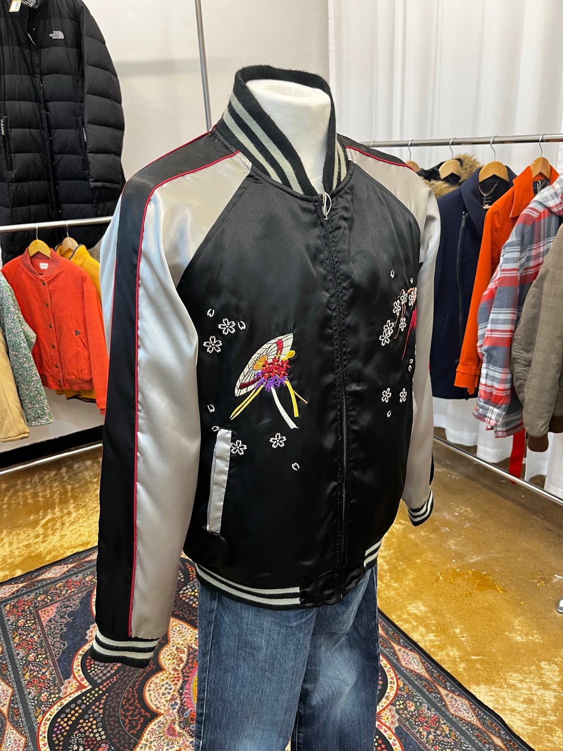 재패니즈 자수 스카잔 블루종 자켓 상품이미지4