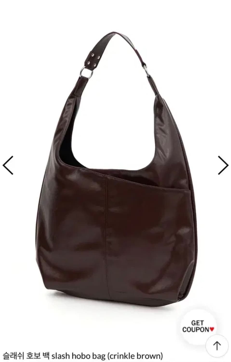 여밈 medium slash hobo bag (블랙, 브라운, 베이지) 상품이미지3