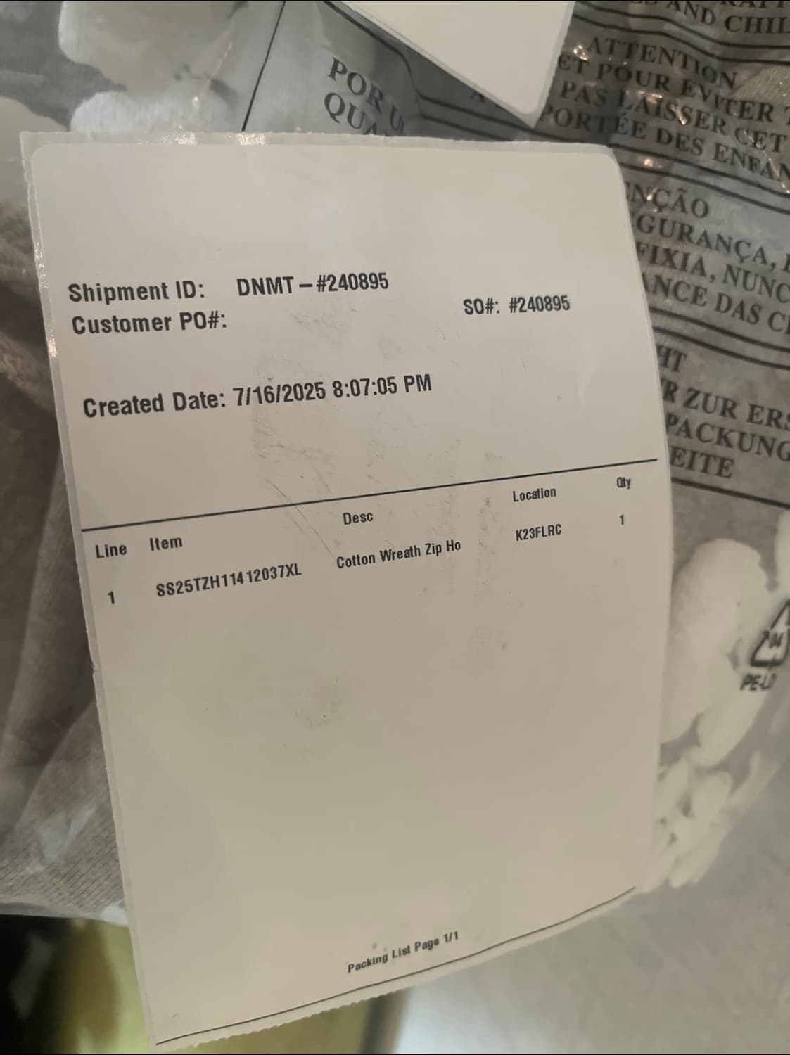 데님티어스 후드집업 XL 상품이미지2