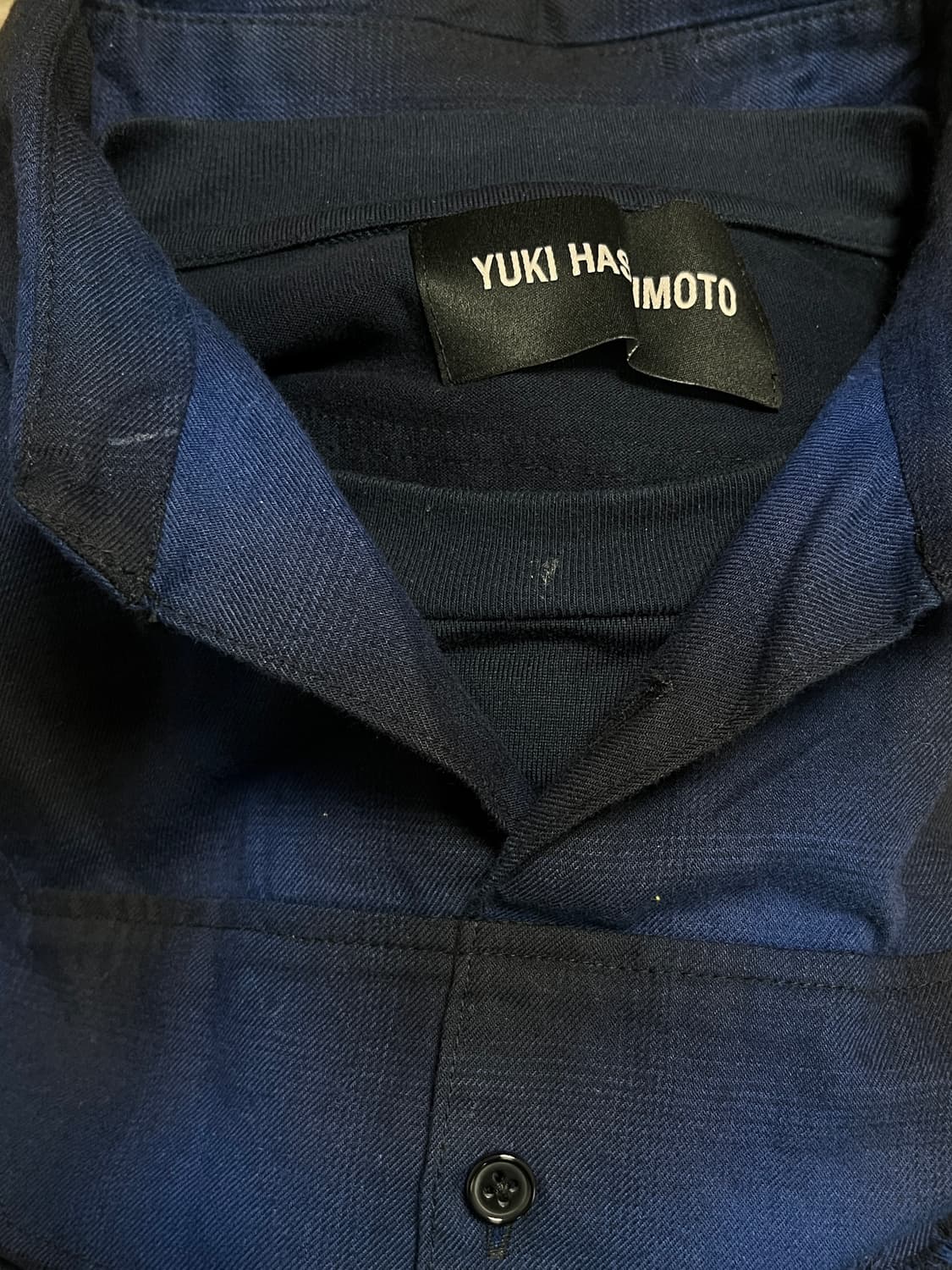 Yuki Hashimoto 체크 패턴 레이어드 반팔 상품이미지4