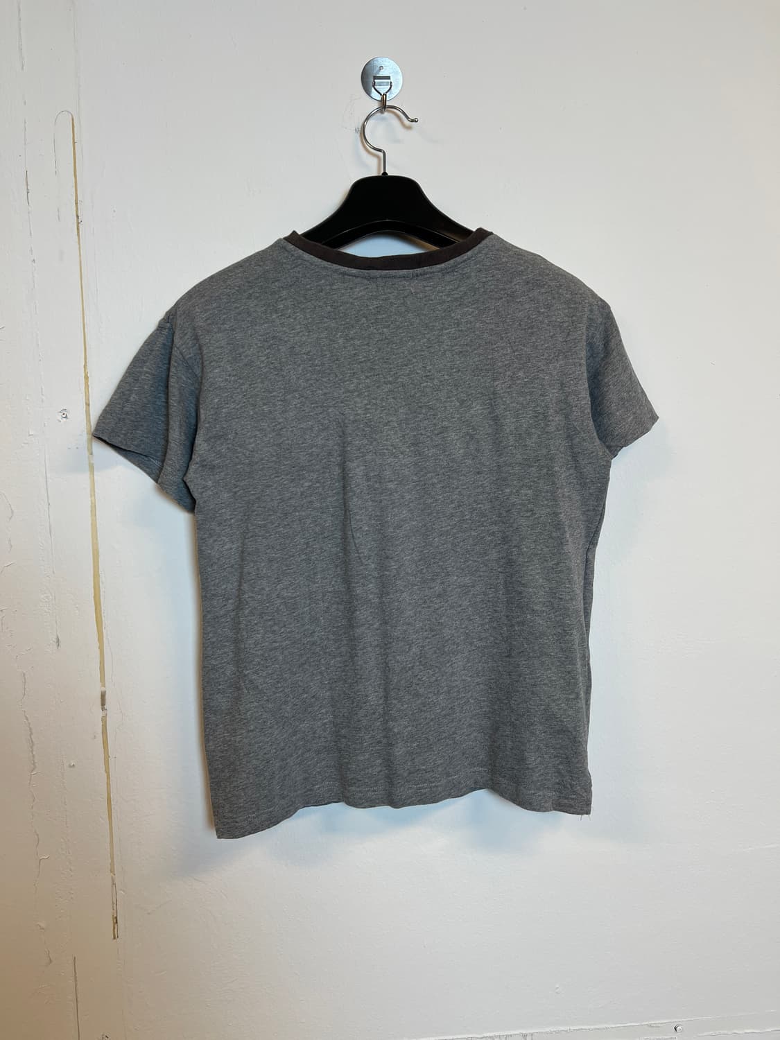 T093 SAMANSA MOS2 그레이 레터링 블럭 프린팅 반팔티셔츠 F 상품이미지2