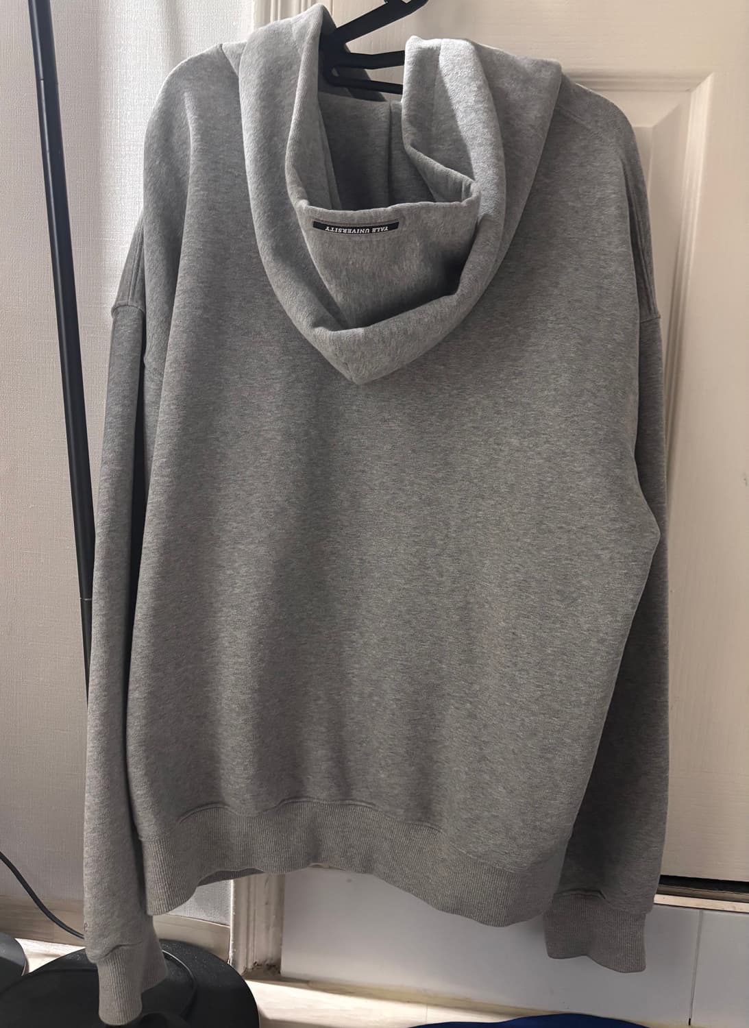 무신사 브랜드 예일 투톤 아치 후드티 맨투맨 그레이 M 상품이미지4