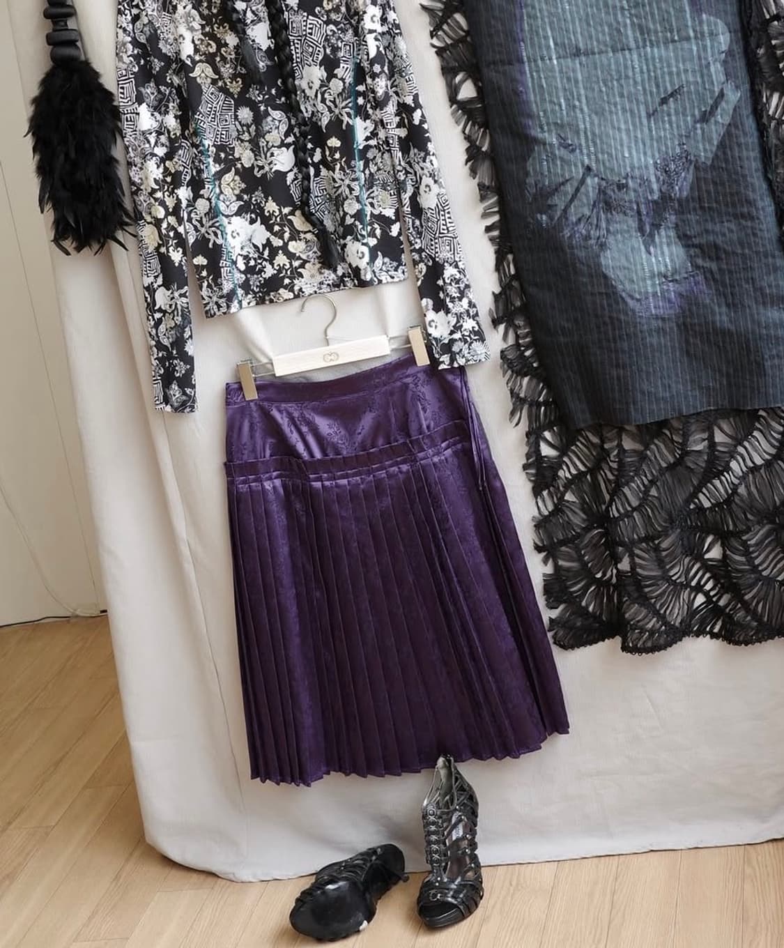 콜로신스 Marca 플리츠 스커트 오리엔탈 바이올렛 상품이미지2