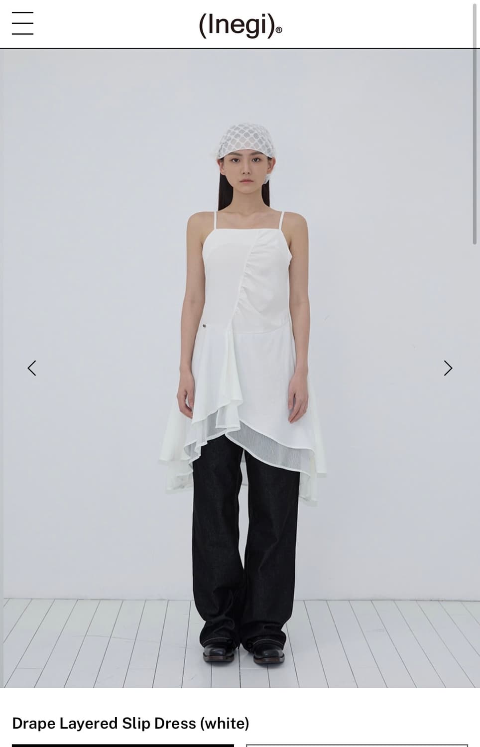 이네기 Drape Layered Slip Dress 상품이미지3