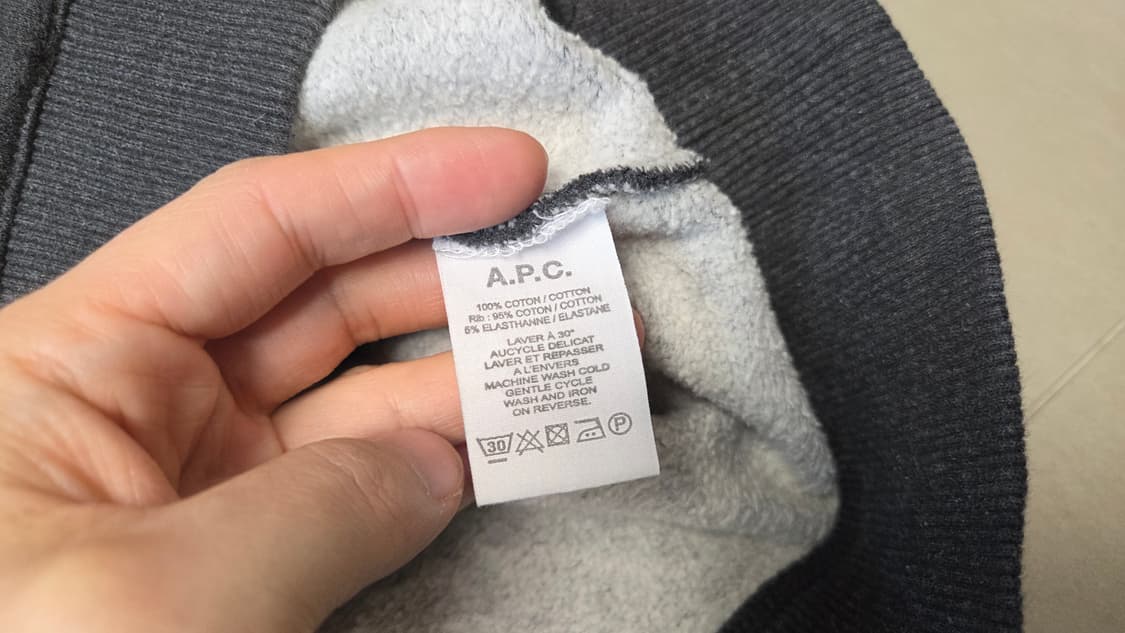 APC 아페쎄 30주년 HIVER 87 VPC 로고  맨투맨 상품이미지5