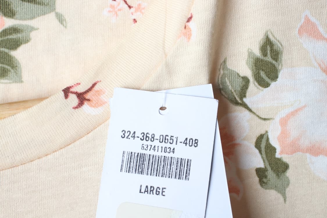 W(L-XL) 홀리스터 반팔 티셔츠 새상품 플라워 베이지-H32444 상품이미지5